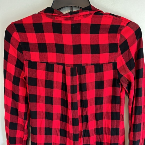 🎃Small Tall Red Buffalo Plaid Dress - Picture 6 of 7